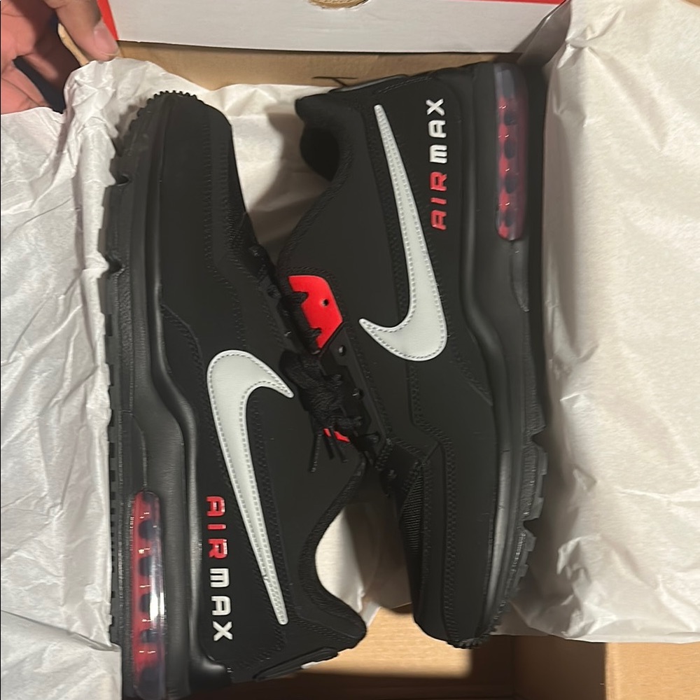 Nike Black and Red High-Top Sneakers